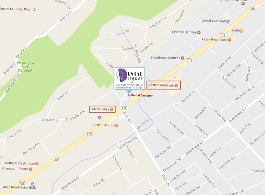 Map of Dental Designer, Dental Care in North Plainfield